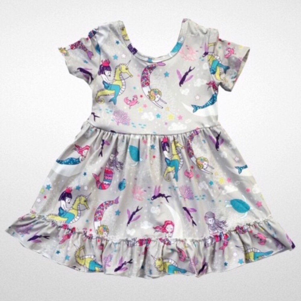 New Mermaid ruffle dress